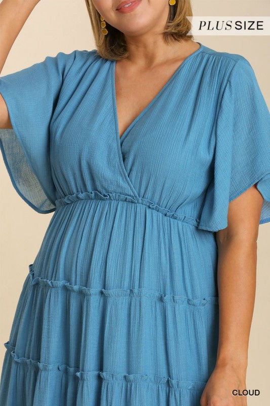 V-Neck Maxi Dress PLUS