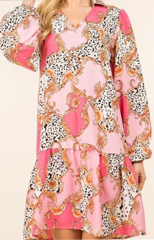 Animal Printed Mini Dress